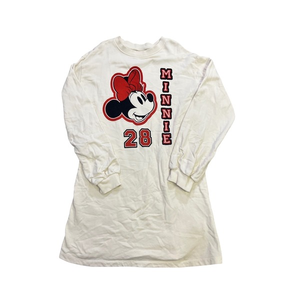 Disney Other - Hanna Andersson Disney Minnie Mouse 28 Sweatshirt Dress Cream Kids Size 12 Girls